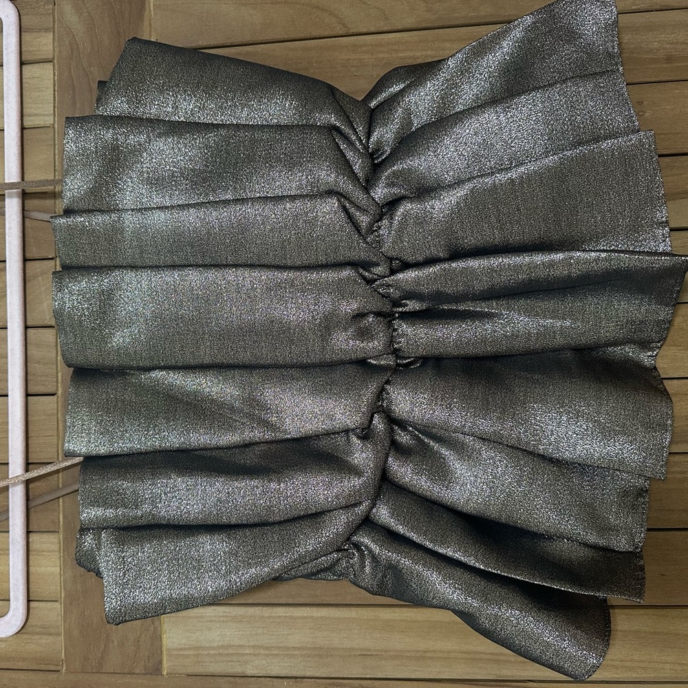 DO+BE Gray Ruched Top